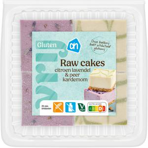 AH Glutenvrij Raw cakes lavendel citroen&peer kardemom