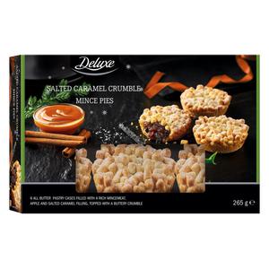 Deluxe Salted caramel crumble mince pies