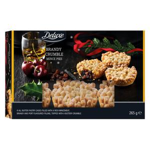 Deluxe Brandy crumble mince pies