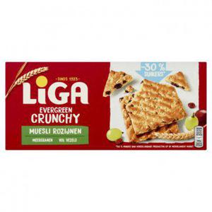 Liga Evergreen crunchy koeken muesli-rozijnen