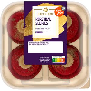 AH Excellent Kerstbal slofjes met rood fruit