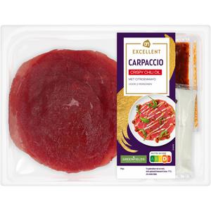AH Greenfields Carpaccio crispy chili oil