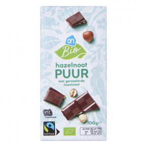 AH Biologisch Pure chocolade met hazelnoot