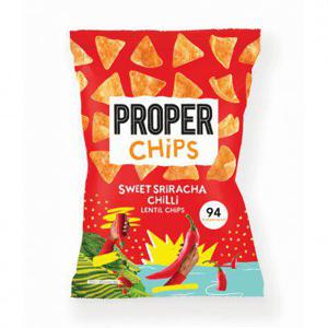 PROPER Sweet sriracha chilli lentil chips