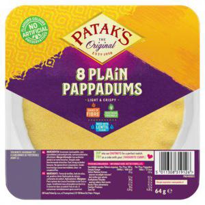 Patak's Pappadums naturel kant-en-klaar