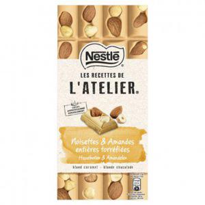 L'Atelier Witte chocolade reep hazelnoot amandel