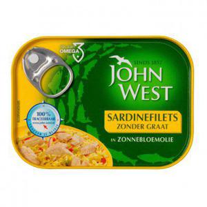 John West Sardinesfilets zonnebloemolie