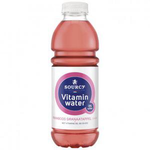 Sourcy Vitaminwater framboos granaatappel fles