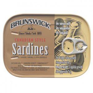 Brunswick Sardines in soja olie