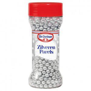 Dr. Oetker Zilveren parels taart versiering