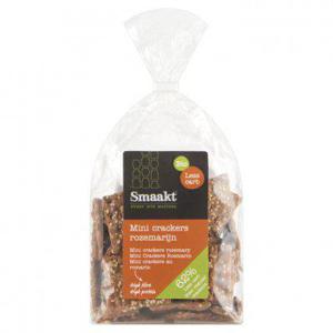 Smaakt Less carb mini crackers rozemarijn bio