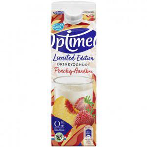 Optimel Drink limited edition peachy aardbei