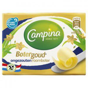 Campina Botergoud ongezouten roomboter