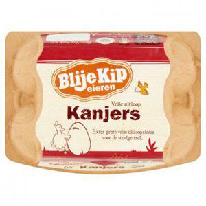 Blije Kip Kanjers, vrije uitloop eieren