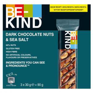 Be-Kind Notenrepen glutenvrij dark choco, nut