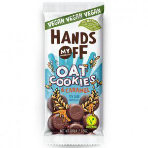 Hands Off Vegan oat cookies & caramel 70% dark