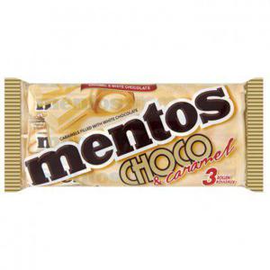 Mentos Choco & caramel filled white chocolate