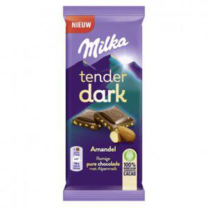 Milka Tender dark amandel pure chocoladereep