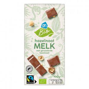 AH Biologisch Melkchocolade hazelnoot