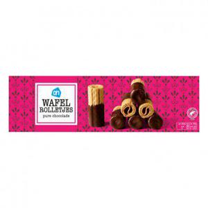 AH Wafelrolletjes pure chocolade