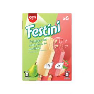 OLA Festini Ijs Fruit-Mix Aardbei-Peer 6 x 50ml