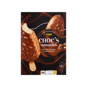 Jumbo Chocolade Amandel Ijsjes 4 stuks