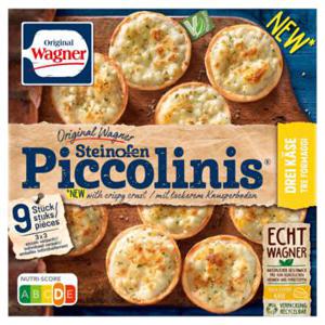 WAGNER Piccolinis mini pizza 3 soorten kaas 9 stuks 270g