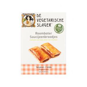 De Vegetarische Slager Saucijzenbroodjes 2 Stuks 164g