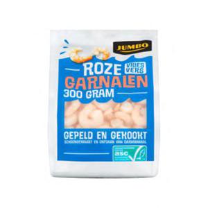 Jumbo Roze Garnalen 300g