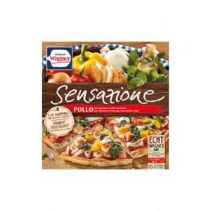 WAGNER Sensazione pizza pollo kip en kaas  370g