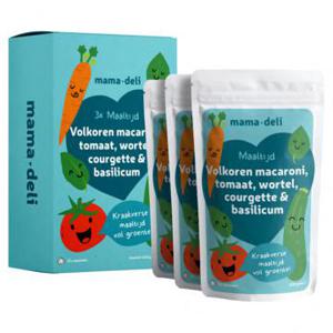 Mama Deli Maaltijd volkoren macaroni 12+ maanden 3 x 200g