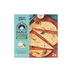 Lekker&Anders Stone Baked Garlic Flatbread Original 2 x 250g