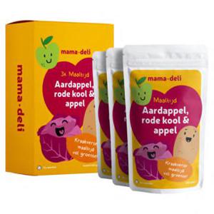 Mama Deli Maaltijd rode kool, appel en aardappel 12+ maanden 3 x 200g