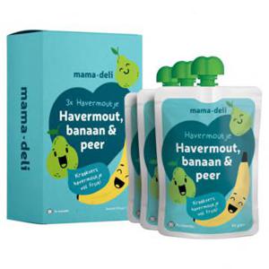 Mama Deli Havermoutje banaan & peer 8+ maanden 3 x 90g