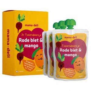 Mama Deli Tussendoortje rode biet & mango 4+ maanden 3 x 70g