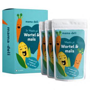 Mama Deli Maaltijd wortel & mais 4+ maanden 3 x 120g