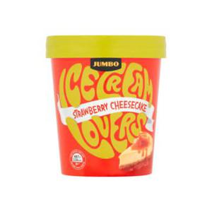 Jumbo Ice Cream Lovers Strawberry Cheesecake 350g