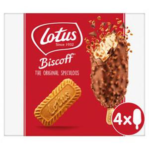 Lotus Biscoff speculoos melkchocolade ijsstick 4 Stuks