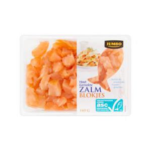 Jumbo Hout Gerookte Zalm Blokjes 140g