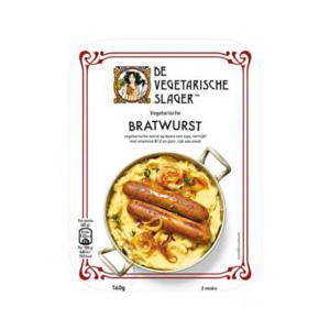 De Vegetarische Slager Vegetarische Bratwurst 2 Stuks 160g