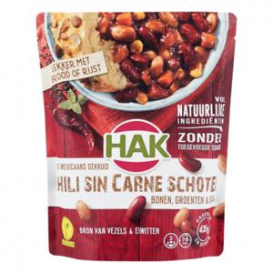 Hak Bonenschotels chili sin carne