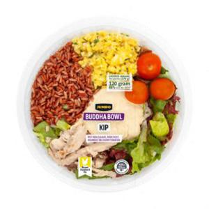 Jumbo Buddha Bowl Kip met Koolsalade, Rode Rijst, Houmous en Cherrytomaten 275g