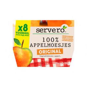 Servero 100% Appelmoesjes Original 8 x 100g