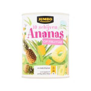 Jumbo Ananas op Fruitsap 10 Schijven 567g