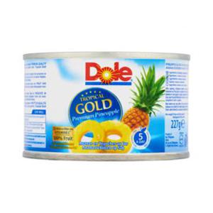 Dole Tropical Gold Ananasschijven op Sap 227g