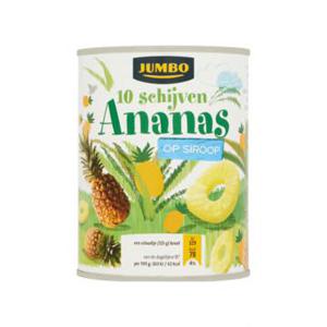 Jumbo Ananasschijven op Siroop 10 Stuks