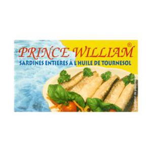 Prince William Sardines met Huid en Graat in Zonnebloemolie 125g