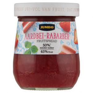 Jumbo Aardbei-Rabarber Fruitspread 290g