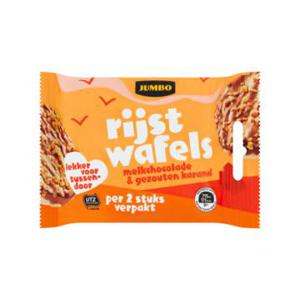 Jumbo Rijstwafels Melkchocolade & Gezouten Karamel 140g