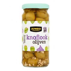 Jumbo Knoflook Olijven Zonder Pit 220g